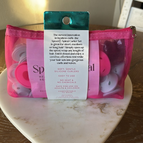 Bellapro Spool & Spiral Silicon Heatless Curler Reusable storage bag 40piece set - Picture 3 of 7